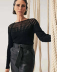 Once Was Rhiannon Viscose Sheer Knit Top