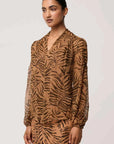Once Was Camille Sheer Viscose Blouse Exotica