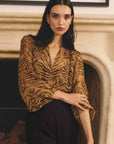 Once Was Camille Sheer Viscose Blouse Exotica