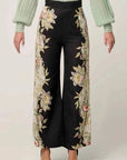 Once Was Merida Linen Viscose Pant Mariposa Nero