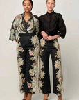 Once Was Merida Linen Viscose Pant Mariposa Nero