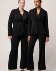 Once Was Marcela Pearl Embellished Blazer Black