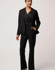 Once Was Marcela Pearl Embellished Blazer Black