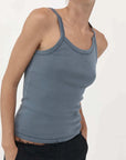 Agni Organic Cotton Abstract Singlet Diesel Grey