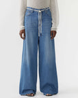 Bassike High Rise Super Wide Jean Classic Vintage Wash