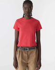 Bassike Raw Edge Baby T Shirt Bright Red
