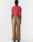 Bassike Raw Edge Baby T Shirt Bright Red