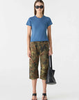 Bassike Raw Edge Baby T Shirt Deep Blue