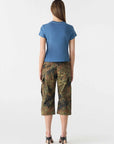 Bassike Raw Edge Baby T Shirt Deep Blue