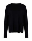 Bassike Boyfriend Htg Long Sleeve T Shirt Black