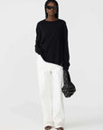 Bassike Boyfriend Htg Long Sleeve T Shirt Black