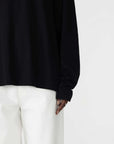 Bassike Boyfriend Htg Long Sleeve T Shirt Black