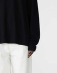 Bassike Boyfriend Htg Long Sleeve T Shirt Black