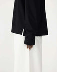 Bassike Boyfriend Htg Long Sleeve T Shirt Black