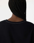 Bassike Boyfriend Htg Long Sleeve T Shirt Black
