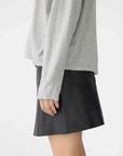 Bassike Slouch Superfine Long Sleeve T Shirt Grey Marl