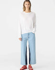 Bassike Slouch Superfine Long Sleeve T Shirt White