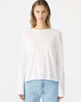 Bassike Slouch Superfine Long Sleeve T Shirt White