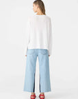 Bassike Slouch Superfine Long Sleeve T Shirt White
