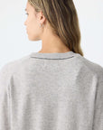 Bassike Wool Cashmere V Neck Knit Grey Marl