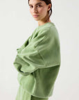 American Vintage Plizzy Sweatshirt Vintage Lemongrass