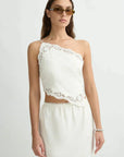 Posse Darya One Shoulder Top Cream