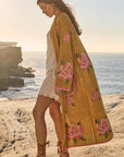 Spell Coastal Granny Maxi Cardigan Mustard