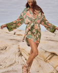 Spell Floridian Shirt Dress Sage