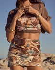 Spell Volcano Goddess Mini Skirt Coconut