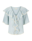 Spell Bluebird Ruffle Blouse Vintage Blue