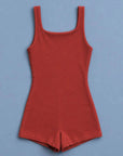 Zulu and Zephyr 2 Inch Bodysuit Red Waffle