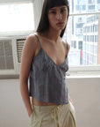 Deiji Studios Wrapping Top Indigo Check