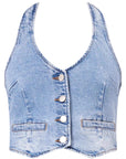 Rollas Halter Vest Ranch Mid Vintage Blue