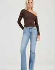 Rollas Natasha Off Shoulder Top Espresso
