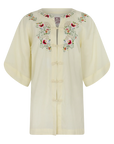 Kinga Csilla Reka Embroidered Berry Shirt