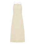 Rowie Lucia Linen Midi Dress Butter Creme