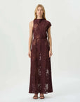 Roame Capri Dress Mulberry Jacquard