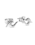 Midsummer Star Dainty Wave Studs Silver