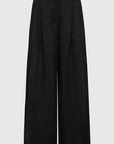 St Agni Wide Leg Pleat Pants Black