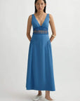 Posse Veda V Neck Dress Azure