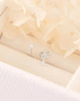 Midsummer Star Delicate White Topaz Stud Silver