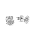 Midsummer Star Delicate Sunflower Studs Silver