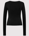 St Agni Organic Long Sleeve Top Jet Black