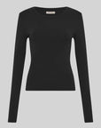 St Agni Organic Cotton Long Sleeve Top Black