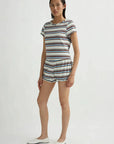Posse Nadine Tee Chocolate Multi Stripe