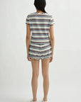 Posse Nadine Tee Chocolate Multi Stripe