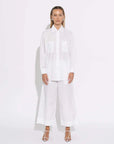 Sara Fox Classic Boyfriend Shirt White
