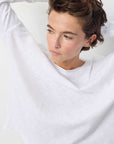 American Vintage Womens Sonoma LS T Shirt White Boat Neck