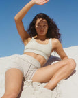 Zulu and Zephyr Stripe Rib Short Coconut