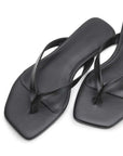 La Tribe Square Toe Thong Black